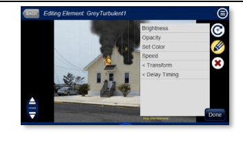Selecting a Fire Simulation Effect