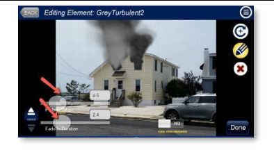 Fade In Duration Slider for fire simulation effects