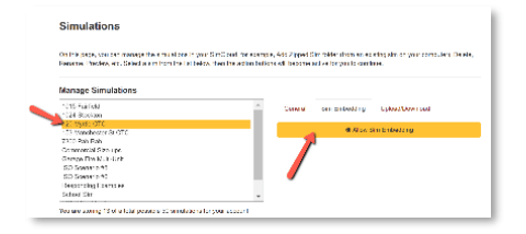 Allowing fire simulation embedding