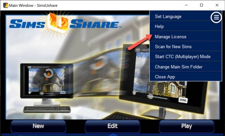 SimsUshare Manage License